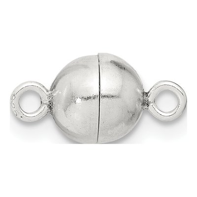 Sterling Silver 6mm Magnetic Round Clasp – view 3