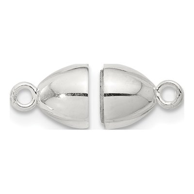 Sterling Silver Oval Magnetic Clasp Finding