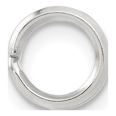 Sterling Silver 7.20mm Split Ring Findings, Pack of 6