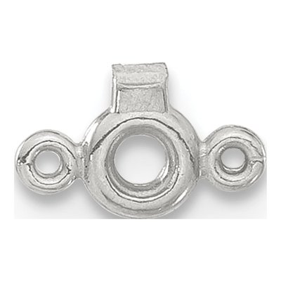 Sterling Silver Round Bezel Diamond Component Finding
