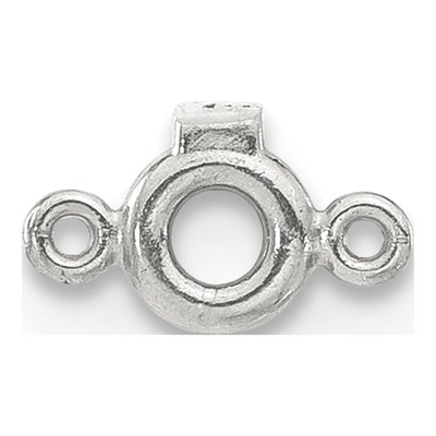 Sterling Silver Round Bezel Finding, .05ct Setting