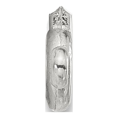 Sterling Silver Round Bezel Diamond Station Finding – view 2