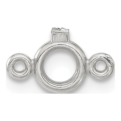 Sterling Silver Round Bezel Finding, .15ct Setting