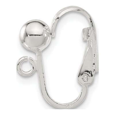 Sterling Silver 5mm Ball Earring Clip Finding