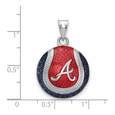 Atlanta Braves Sterling Silver Enamel Pendant – view 3