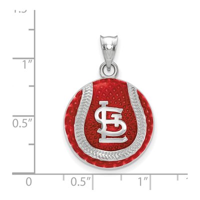 St. Louis Cardinals Sterling Silver Medium Enamel Pendant – view 2