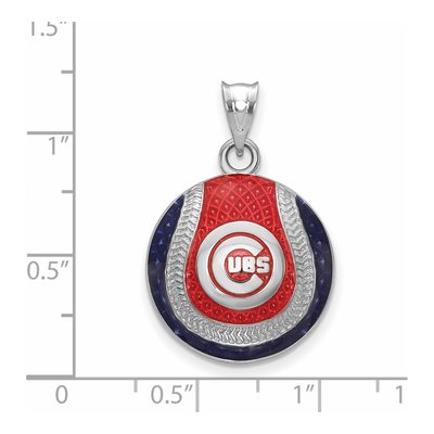 Chicago Cubs Sterling Silver Enameled Pendant – view 2