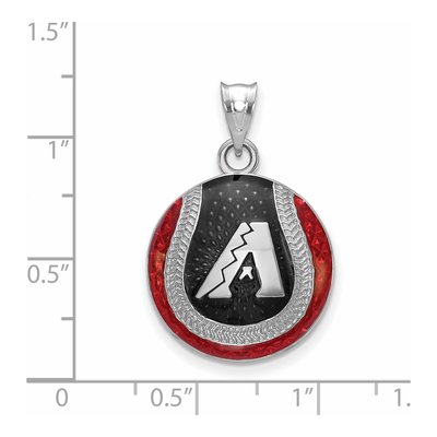 Arizona Diamondbacks Sterling Silver LogoArt Pendant – view 3
