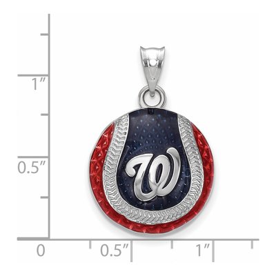 Washington Nationals Sterling Silver Enamel Pendant – view 2