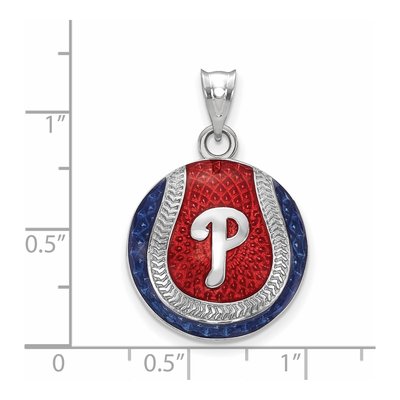 Philadelphia Phillies Sterling Silver Enamel Pendant – view 2
