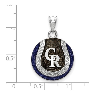 Colorado Rockies Sterling Silver Enamel Pendant – view 3