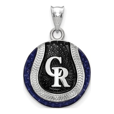 Colorado Rockies Sterling Silver Enamel Pendant