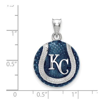 Kansas City Royals Sterling Silver Medium Enamel Pendant – view 3