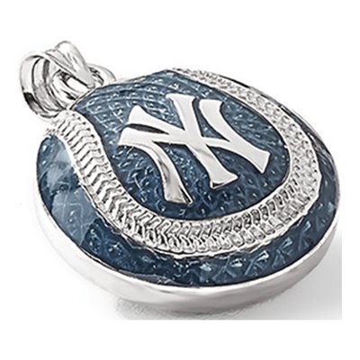 New York Yankees Sterling Silver Medium NY Enamel Pendant – view 4