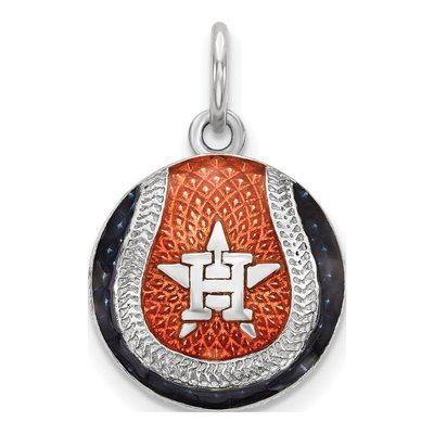 Houston Astros Sterling Silver Enamel Charm