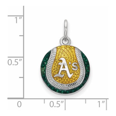 Oakland Athletics Sterling Silver Medium Enamel Charm – view 3