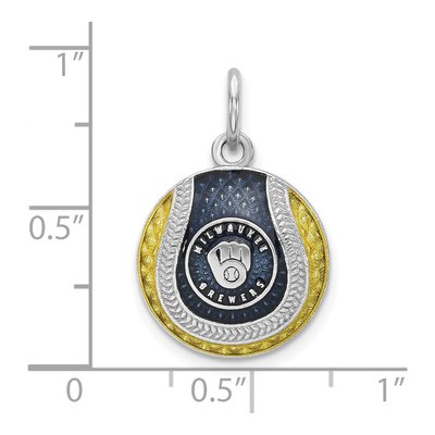 Milwaukee Brewers Sterling Silver Enamel Charm – view 2