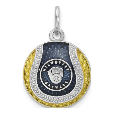 Milwaukee Brewers Sterling Silver Enamel Charm