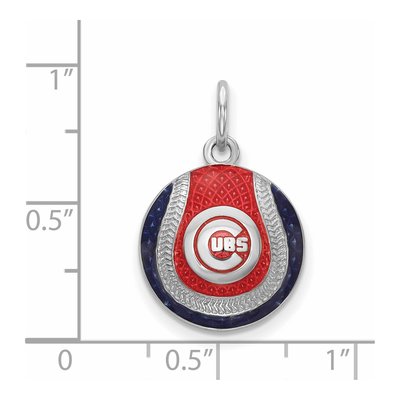 Chicago Cubs Sterling Silver Enamel Charm – view 3