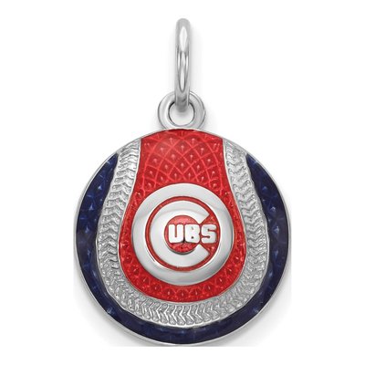 Chicago Cubs Sterling Silver Enamel Charm