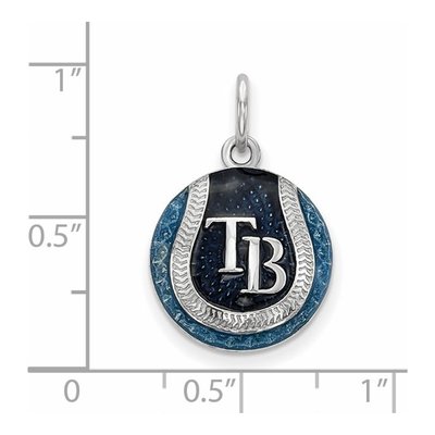Tampa Bay Rays Sterling Silver Medium Enamel Charm – view 3