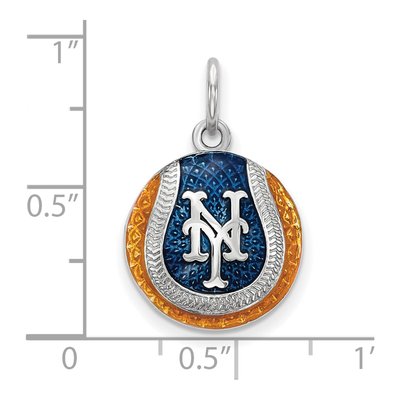 New York Mets Sterling Silver NY Enamel Charm – view 3