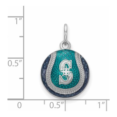 Seattle Mariners Sterling Silver Enamel Charm – view 2
