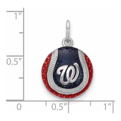 Washington Nationals Sterling Silver Medium Enamel Charm – view 3