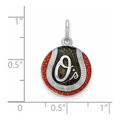 Baltimore Orioles Sterling Silver Enamel Charm – view 2