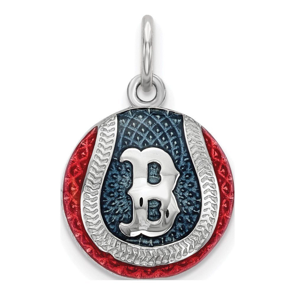 Boston Red Sox Sterling Silver Medium Enamel Charm