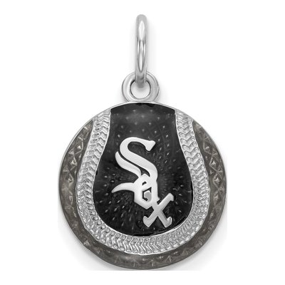 Chicago White Sox Sterling Silver Enamel Charm