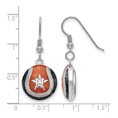 Houston Astros Sterling Silver Enamel Dangle Earrings – view 2