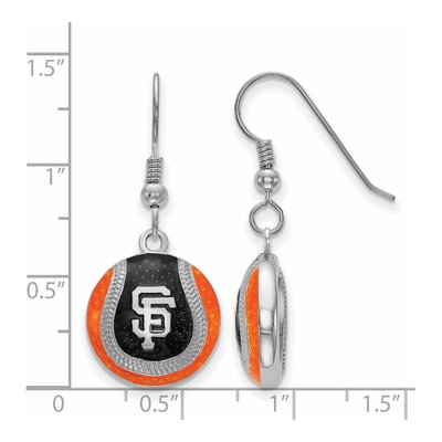 San Francisco Giants Sterling Silver Enamel Dangle Earrings – view 2