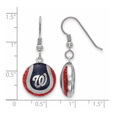 Washington Nationals Sterling Silver Enamel Dangle Earrings – view 2