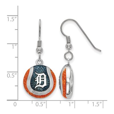 Detroit Tigers Sterling Silver Enamel Dangle Earrings – view 2