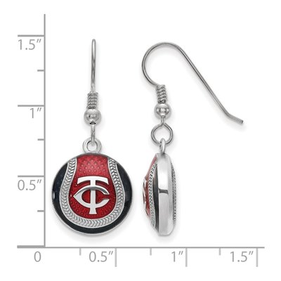 Minnesota Twins Sterling Silver Enamel Dangle Earrings – view 3