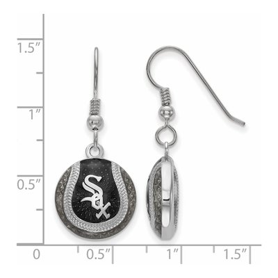 Chicago White Sox Sterling Silver Enamel Dangle Earrings – view 2