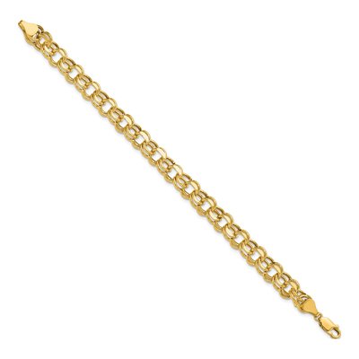 14K Yellow Gold Double Link Charm Bracelet – view 3