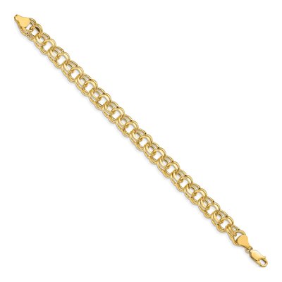 14K Yellow Gold Double Link Charm Bracelet – view 3