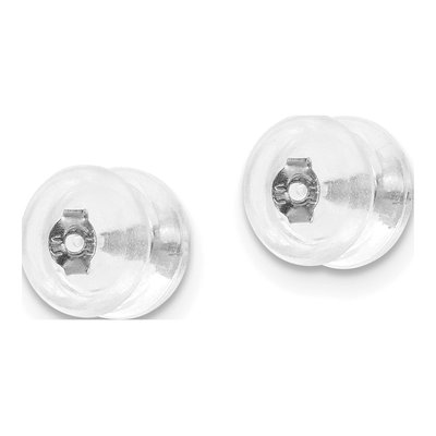 Sterling Silver Mushroom Silicone Sliders, Pair – view 2