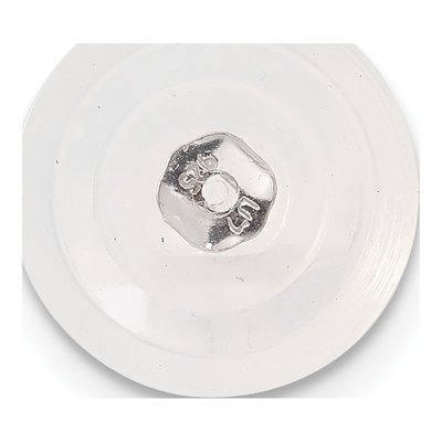 Sterling Silver Silicone Earring Backs, Large Disk Pair