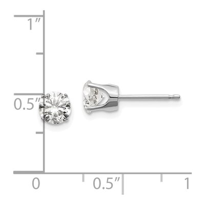 14K White Gold 1.00 ct tw 5mm Round Diamond Stud Earrings – view 4