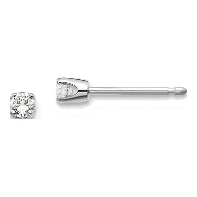 14K White Gold 1/10 ct tw 2.4mm Round Diamond Stud Earrings