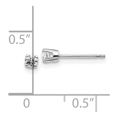 14K White Gold 1/7 ct tw 2.7mm Round Diamond Stud Earrings – view 5