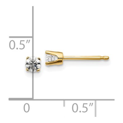14K Yellow Gold 1/5 ct tw 3mm Round Diamond Stud Earrings – view 4