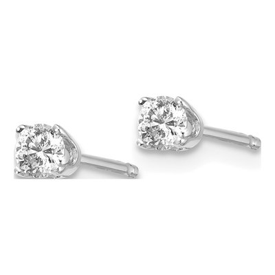 14K White Gold 1/5 ct tw 3mm Round Diamond Stud Earrings – view 2