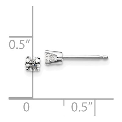 14K White Gold 1/5 ct tw 3mm Round Diamond Stud Earrings – view 4