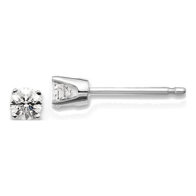 14K White Gold 1/5 ct tw 3mm Round Diamond Stud Earrings