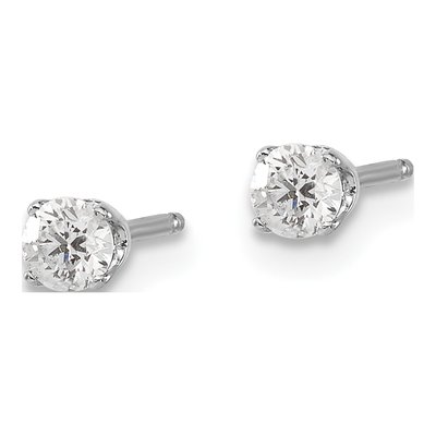 14K White Gold 1/4 ct tw 3.2mm Round Diamond Stud Earrings – view 2