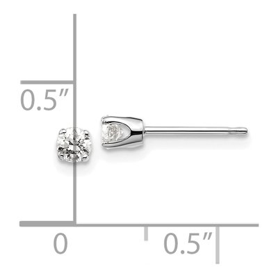 14K White Gold 1/4 ct tw 3.2mm Round Diamond Stud Earrings – view 4